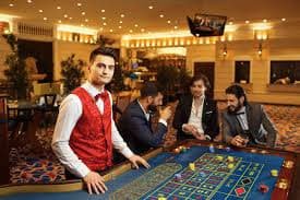 Live dealer blackjack table with multiple players and real-time betting